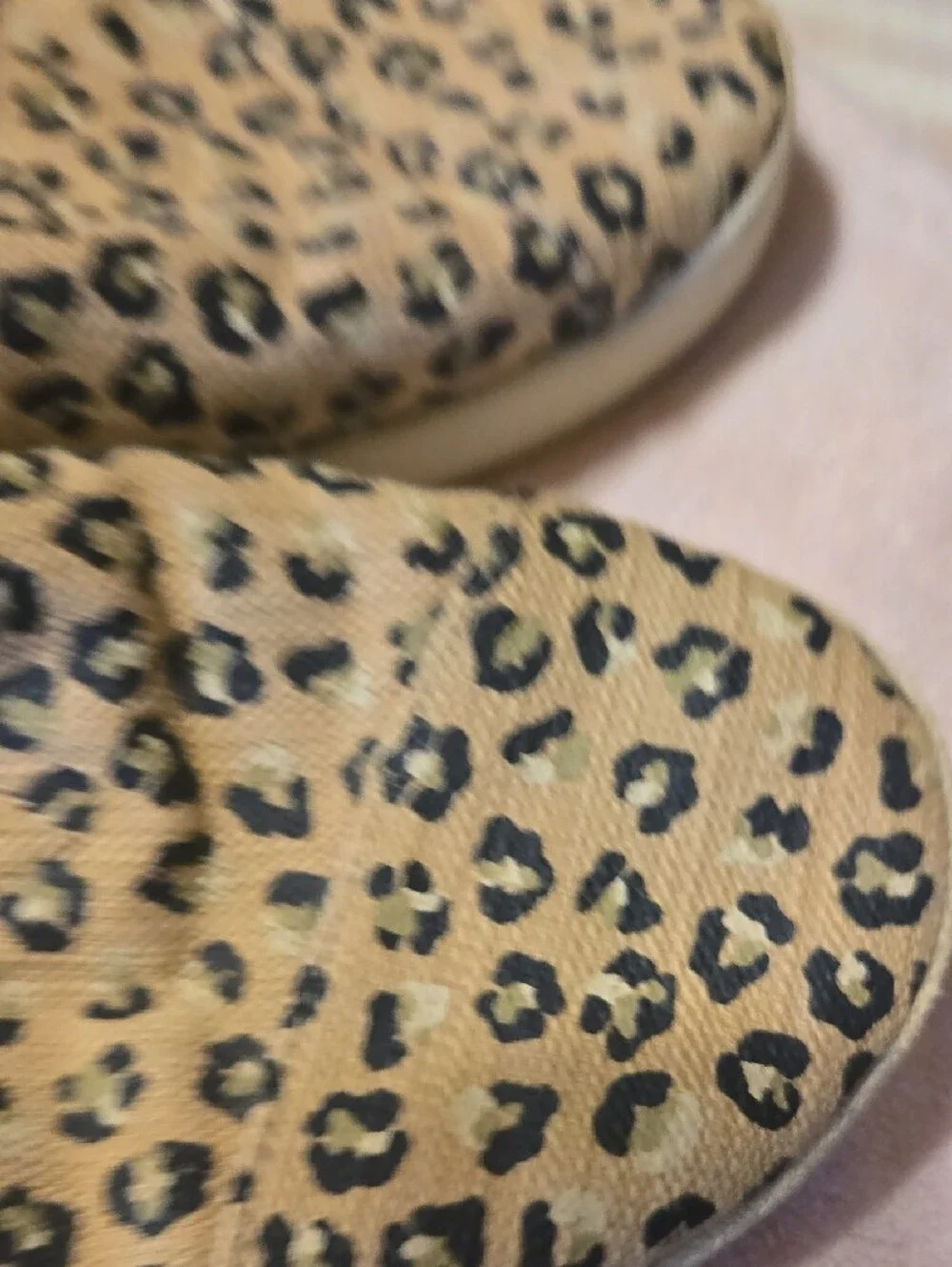 Toms Leopard Print Slip-On Flats - Tan & Black
